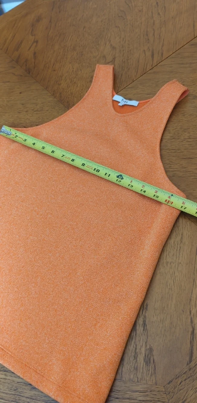 Tibi Vibrant Speakled Orange Knit Tank Top - Picture 4 of 8